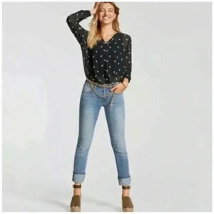 4/$25 CAbi Alegria Floral Embroidered Blouse Style 5338 Sz S